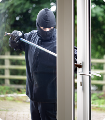 Burglar trying to break in